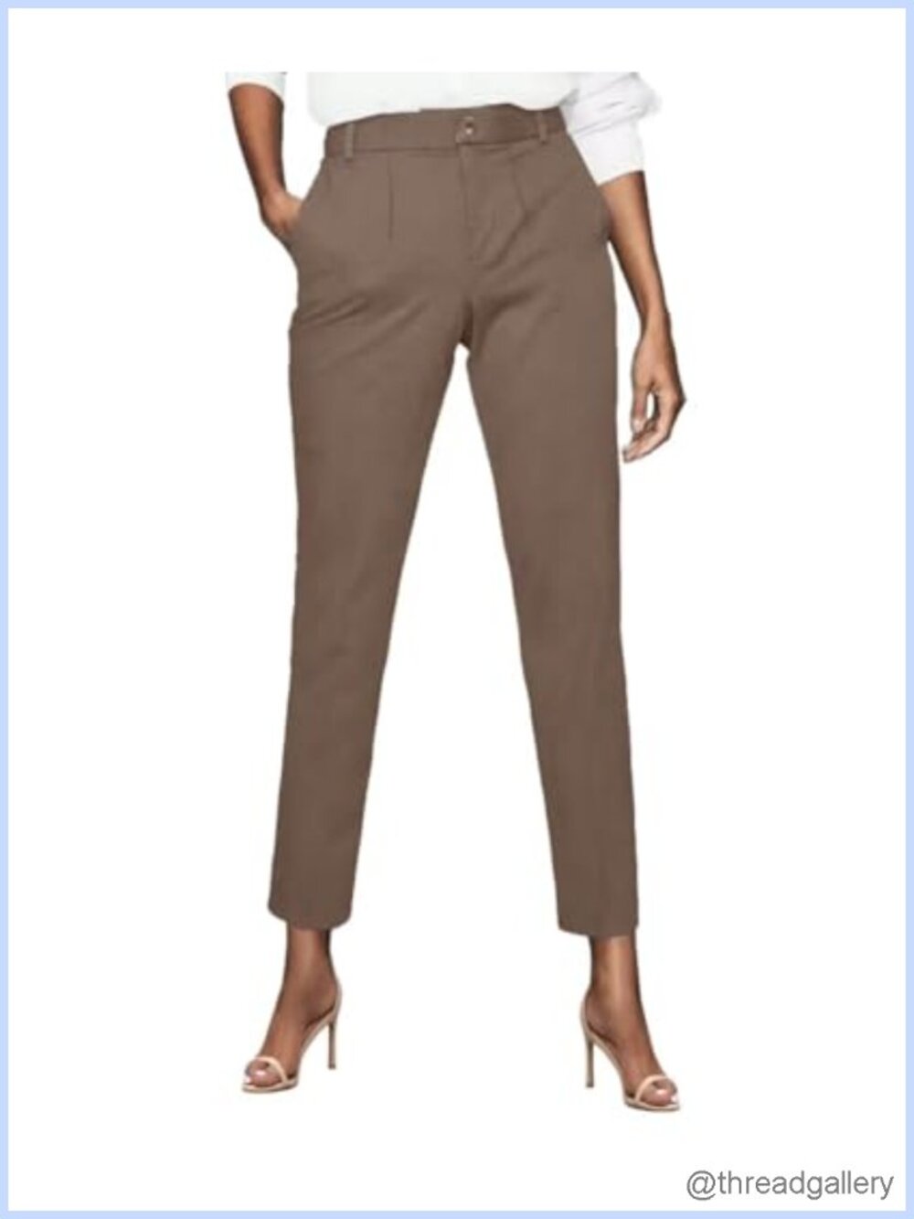 Womens Work Dress Pants Straight Leg High Rise Trousers Slacks Office